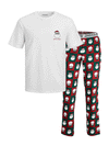 Jack & Jones Santa Pyjama Set, White Multi
