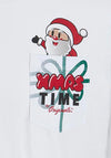 Jack & Jones Pocket Xmas T-Shirt, Bright White