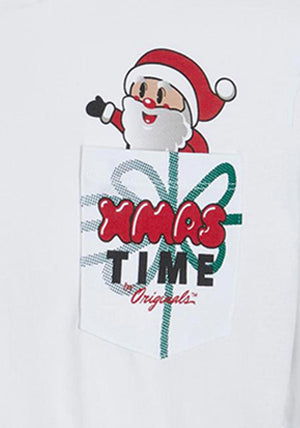Jack & Jones Pocket Xmas T-Shirt, Bright White