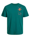 Jack & Jones Pocket Xmas T-Shirt, Alpine Green
