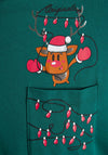 Jack & Jones Pocket Xmas T-Shirt, Alpine Green