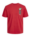 Jack & Jones Pocket Xmas T-Shirt, Rococco Red