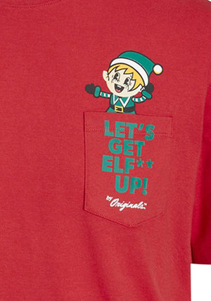 Jack & Jones Pocket Xmas T-Shirt, Rococco Red