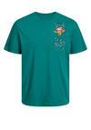 Jack & Jones Boys Christmas Pocket Short Sleeve Tee, Alpine Green