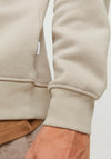 Jack & Jones Bradley Half Zip Sweatshirt, Light Beige
