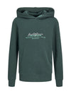 Jack & Jones Boys Great Logo Long Sleeve Hoodie, Magical Forest