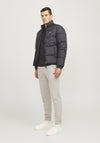 JJ Rebel by Jack & Jones Logo Puffer Jacket, Black