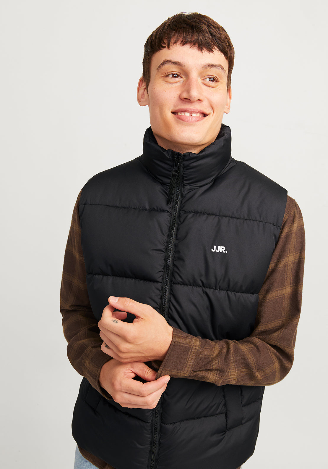 JJ Rebel by Jack & Jones Logo Gilet, Black