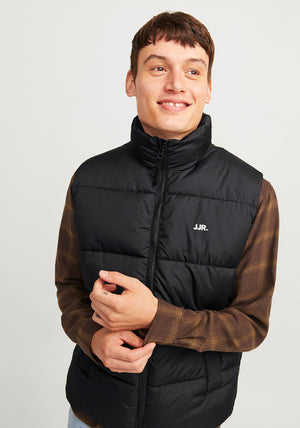 JJ Rebel by Jack & Jones Logo Gilet, Black