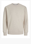 Jack & Jones Logan Crew Neck Sweatshirt, Feather Grey