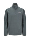 Jack & Jones Aero Half Zip Sweatshirt, Green Grey