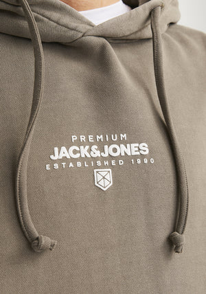 Jack & Jones Axton Hoodie, Walnut Brown