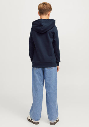 Jack & Jones Boy Kam Varsity Long Sleeve Hoodie, Sky Captain