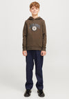Jack & Jones Boy Kam Varsity Long Sleeve Hoodie, Canteen