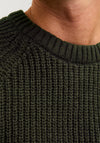 Jack & Jones Crew Neck Knit Jumper, Green