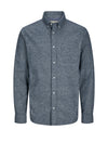 Jack & Jones Norris Flannel Shirt, Navy Melange