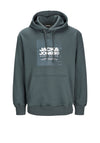 Jack & Jones Aero Front Print Hoodie, Green