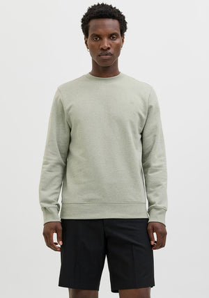 Jack & Jones Logan Crew Neck Sweatshirt, Sage Green Melange