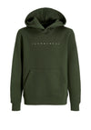 Jack & Jones Boy Star Long Sleeve Hoodie, Green