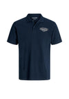 Jack & Jones Boy Makoto Short Sleeve Polo, Navy
