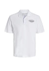 Jack & Jones Boy Makoto Short Sleeve Polo, White