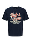Jack & Jones Boy Short Sleeve Logo Tee, Navy