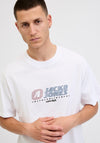 Jack & Jones Tier Front Print T-Shirt, White