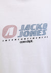 Jack & Jones Tier Front Print T-Shirt, White