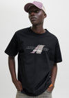 Jack & Jones Tier Front Print T-Shirt, Black