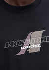 Jack & Jones Tier Front Print T-Shirt, Black
