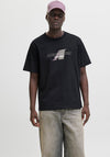 Jack & Jones Tier Front Print T-Shirt, Black