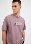 Jack & Jones Tier Front Print T-Shirt, Purple