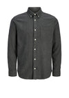 Jack & Jones Brook Twill Shirt, Charcoal
