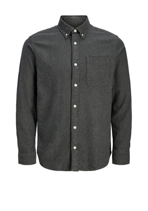 Jack & Jones Brook Twill Shirt, Charcoal