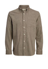 Jack & Jones Brook Twill Shirt, Light Brown