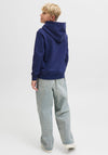 Jack & Jones Boy York Graphic Long Sleeve Hoodie, Navy