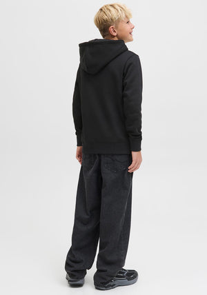 Jack & Jones Boy York Graphic Long Sleeve Hoodie, Black