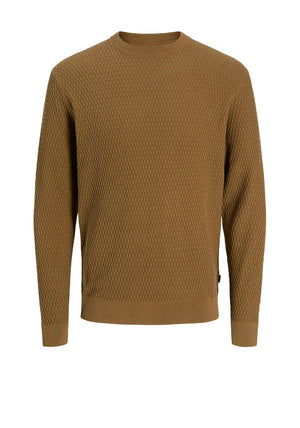 Jack & Jones Reagan Textured Knit Sweater, Tan