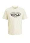 Jack & Jones Boy Makoto Short Sleeve Tee, Cream