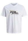 Jack & Jones Grid Graphic T-Shirt, White
