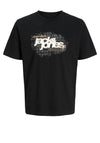 Jack & Jones Grid Graphic T-Shirt, Black