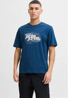 Jack & Jones Grid Graphic T-Shirt, Dark Blue