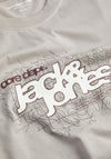 Jack & Jones Grid Graphic T-Shirt, Greige