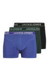 Jack & Jones 3 Pack Cotton Stretch Trunks, Black Multi
