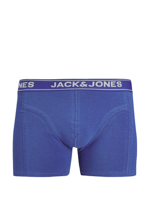 Jack & Jones 3 Pack Cotton Stretch Trunks, Black Multi