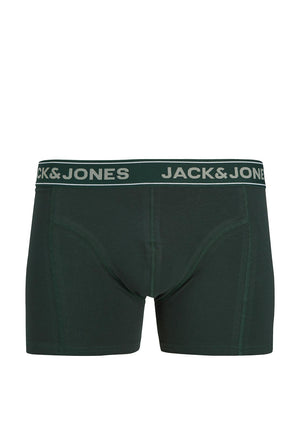 Jack & Jones 3 Pack Cotton Stretch Trunks, Black Multi
