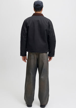Jack & Jones Cord Collar Worker Jacket, Black