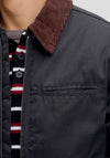 Jack & Jones Cord Collar Worker Jacket, Black