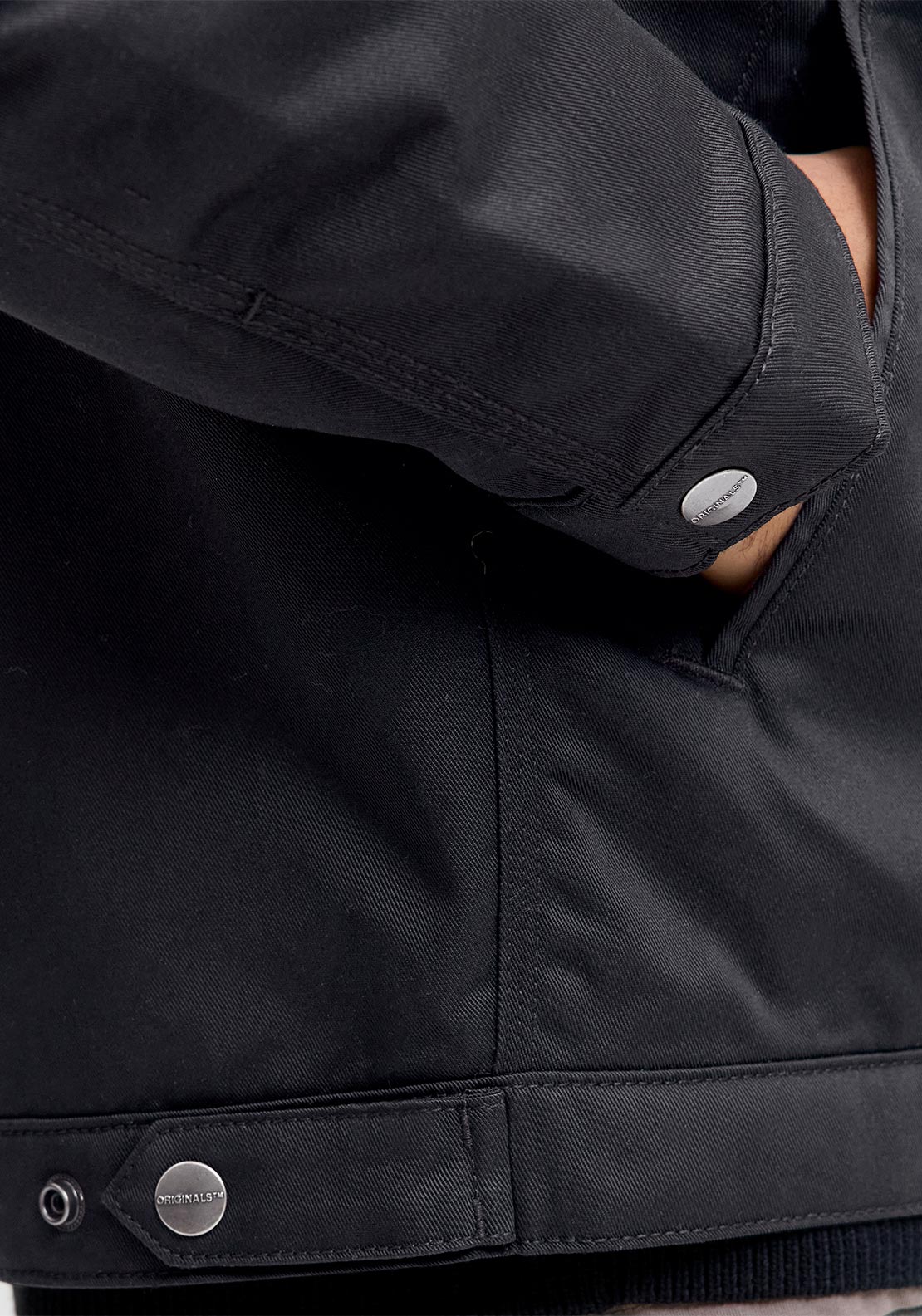 Jack & Jones Cord Collar Worker Jacket, Black