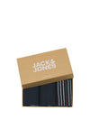 Jack & Jones 3 Pack Sock Giftbox, Navy Multi